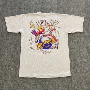 VINTAGE Hard Rock Cafe Toronto 1989 Shirt Adult Medium Drums Piano Music 80s VTG